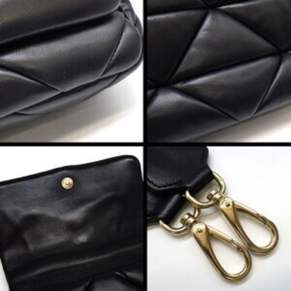 Prada Spectrum Patchwork Quilted Shoulder Bag Bla… - image 9